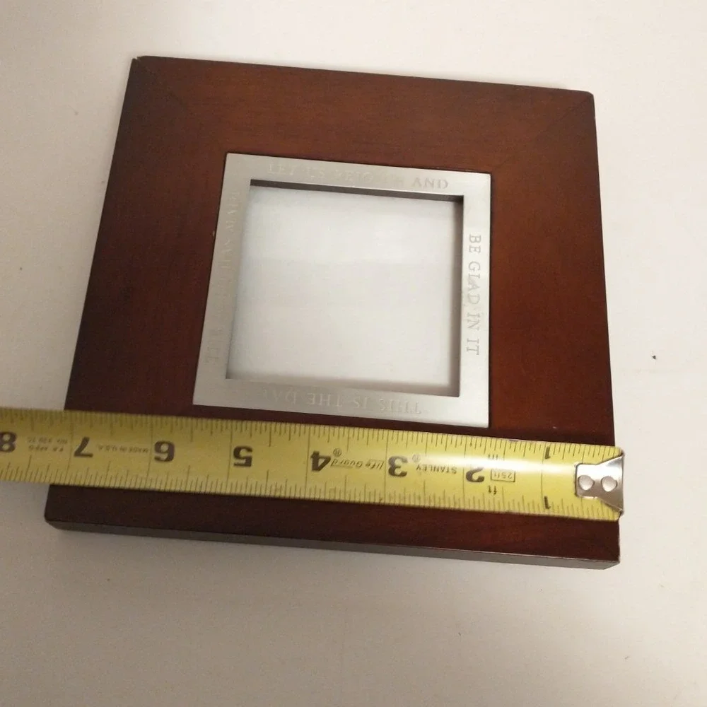 Vintage Zondervan Psalm 118:24 Religious Wood Picture Frame Silver Inset 8x8